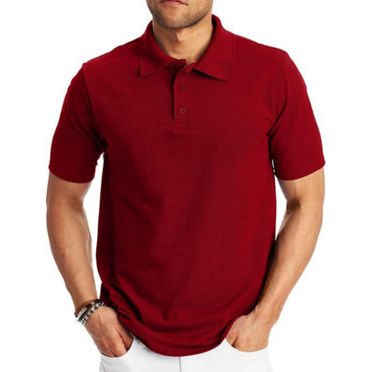 Camisa polo masculina de manga curta solta e simples