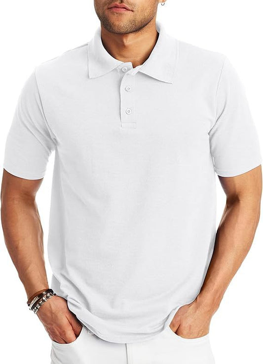 Polo de manga corta para hombre, holgado y sencillo