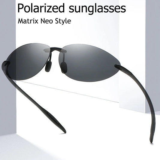 Gafas de sol polarizadas ultraligeras sin marco modernas para conducir